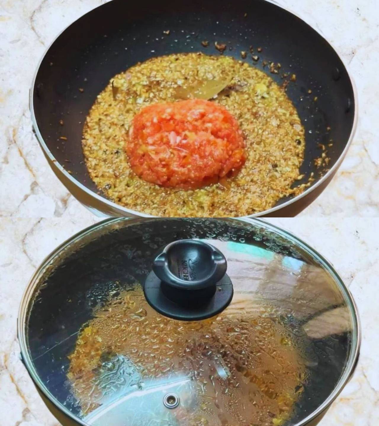 Adding tomatoes and cooking further 