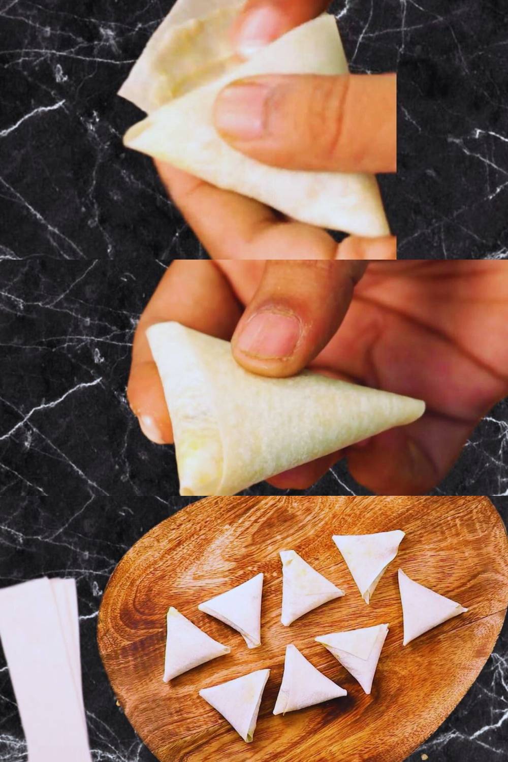 Chana dal samosa recipe step 12 Chana Dal Samosas ready to fry