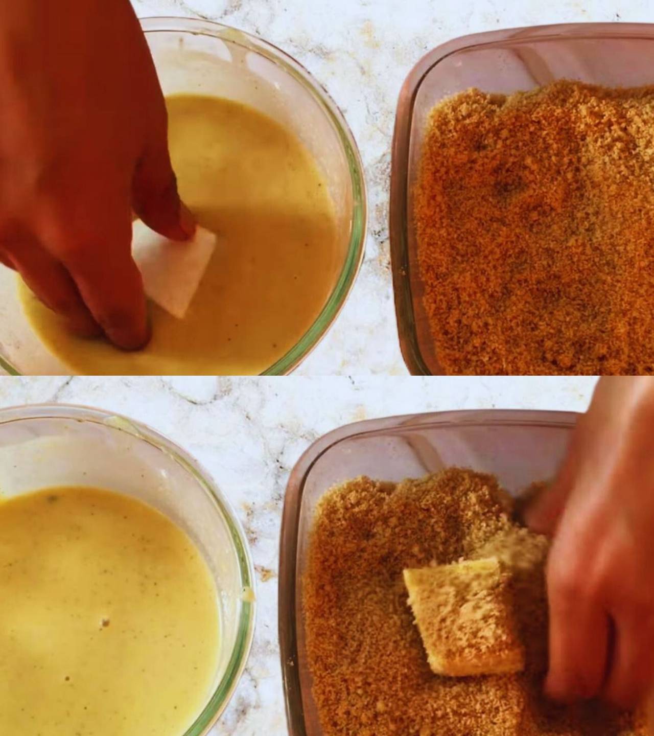 Coating each Paneer Pocket