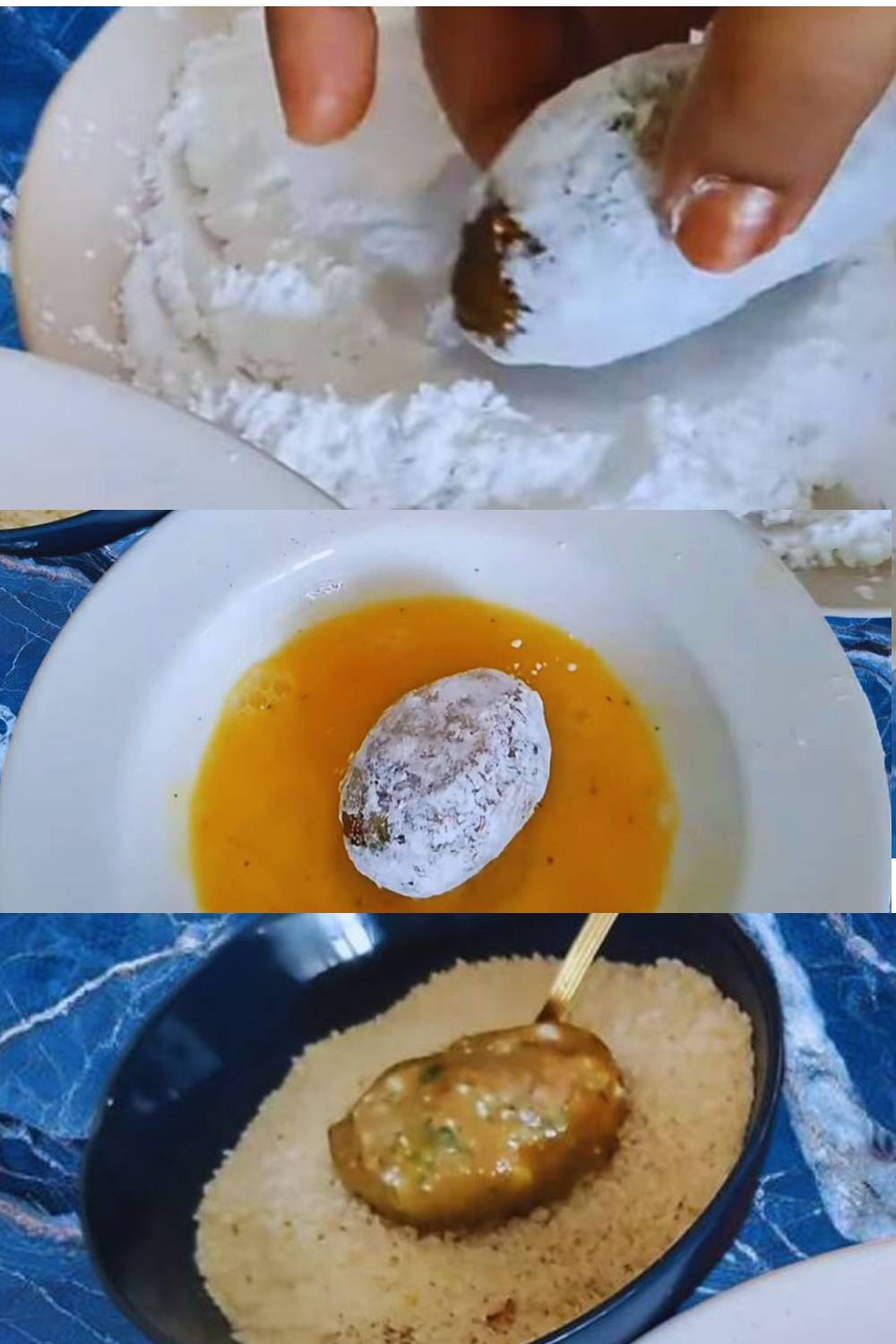 Dimer devil recipe step 8 Coating egg devils