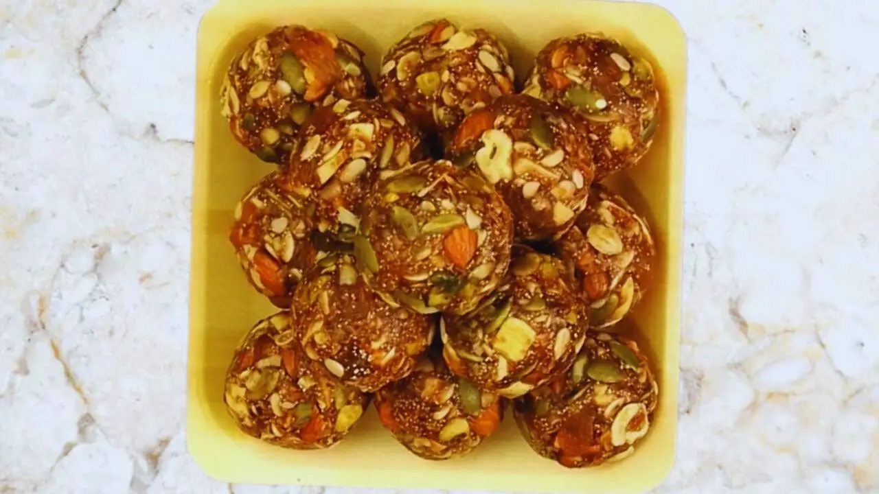Dry fruit laddu recipe step 12 Dry Fruit Laddu served