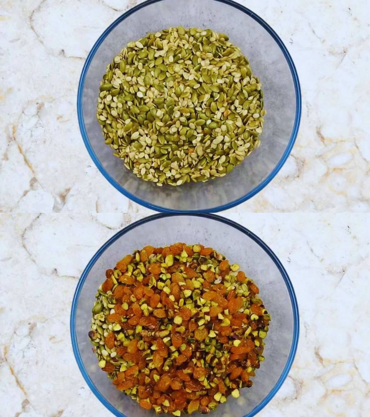 Dry fruit laddu recipe step 4 Fried pumpkin seeds, raisins and others