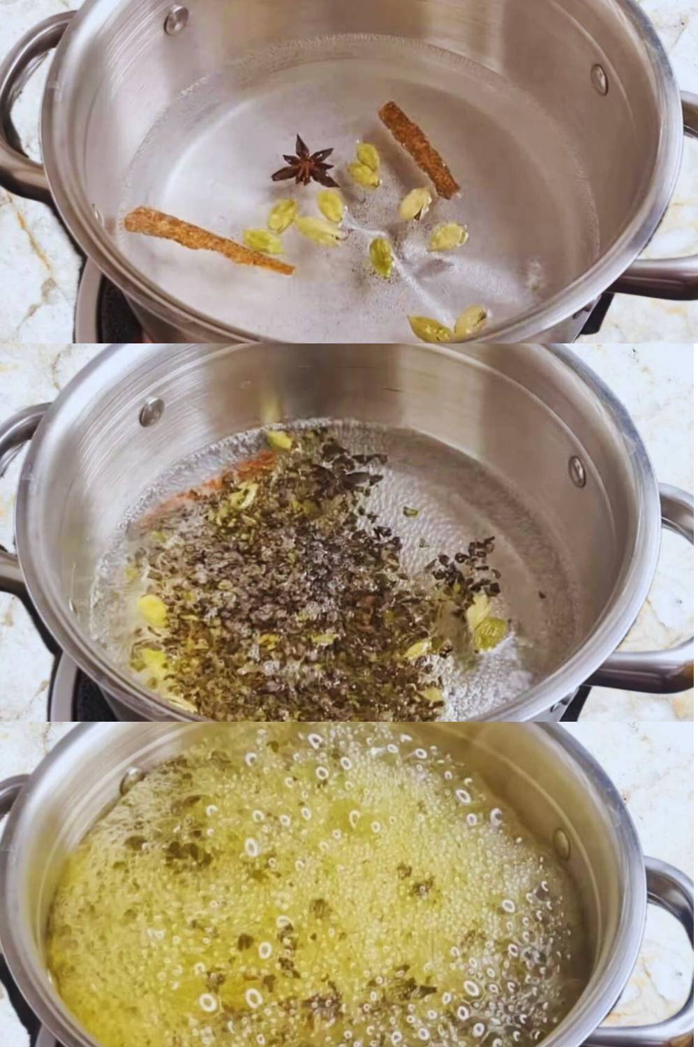 Kashmiri pink tea recipe step 1 Making the tea