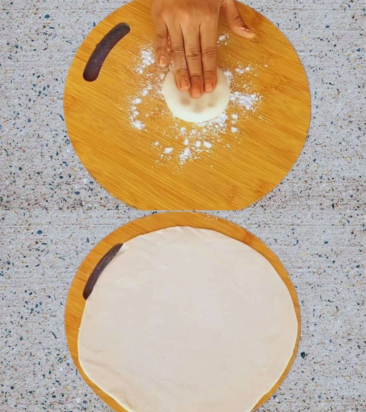 Lachha paratha recipe step 6 Rolling a plain paratha