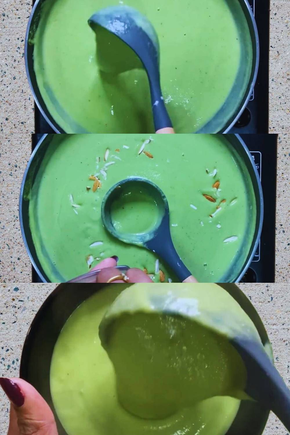 Adding almonds and removing Broccoli and Almond Soup 