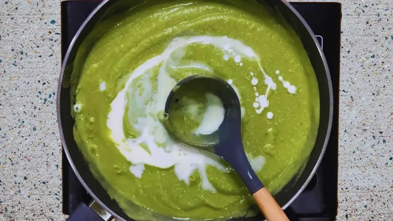 Adding milk and fresh cream 