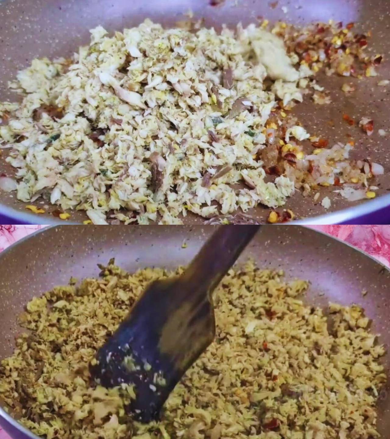 Fish sandwich recipe step 5 Adding minced fish