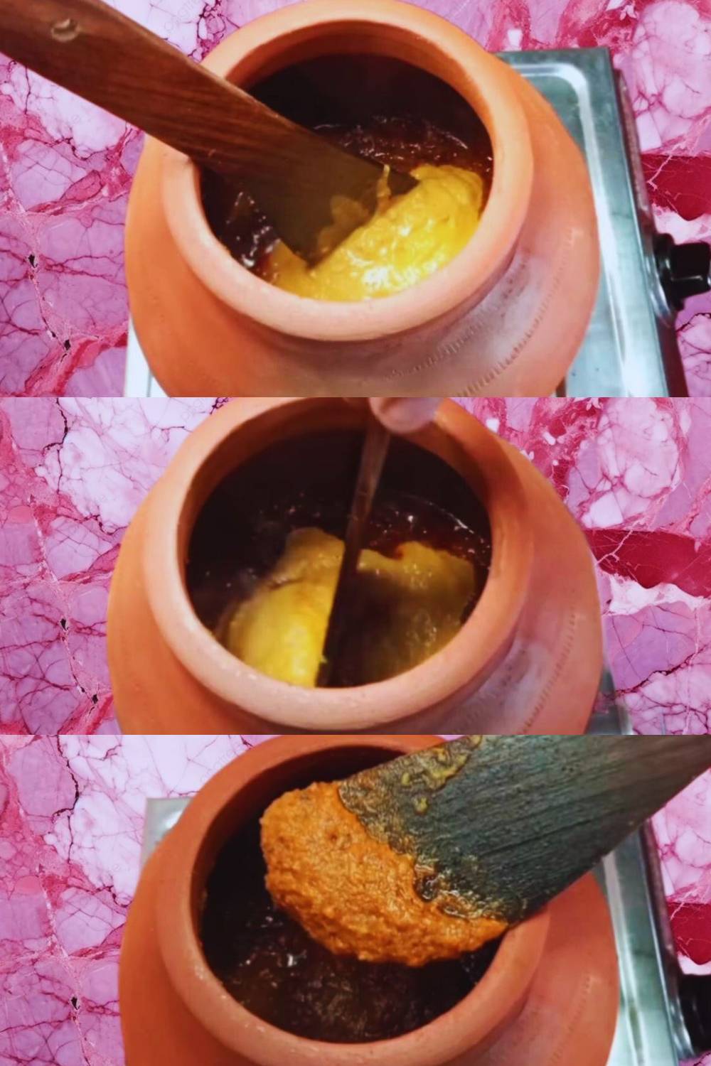 Chicken handi recipe step 12 Adding onion and tomato paste