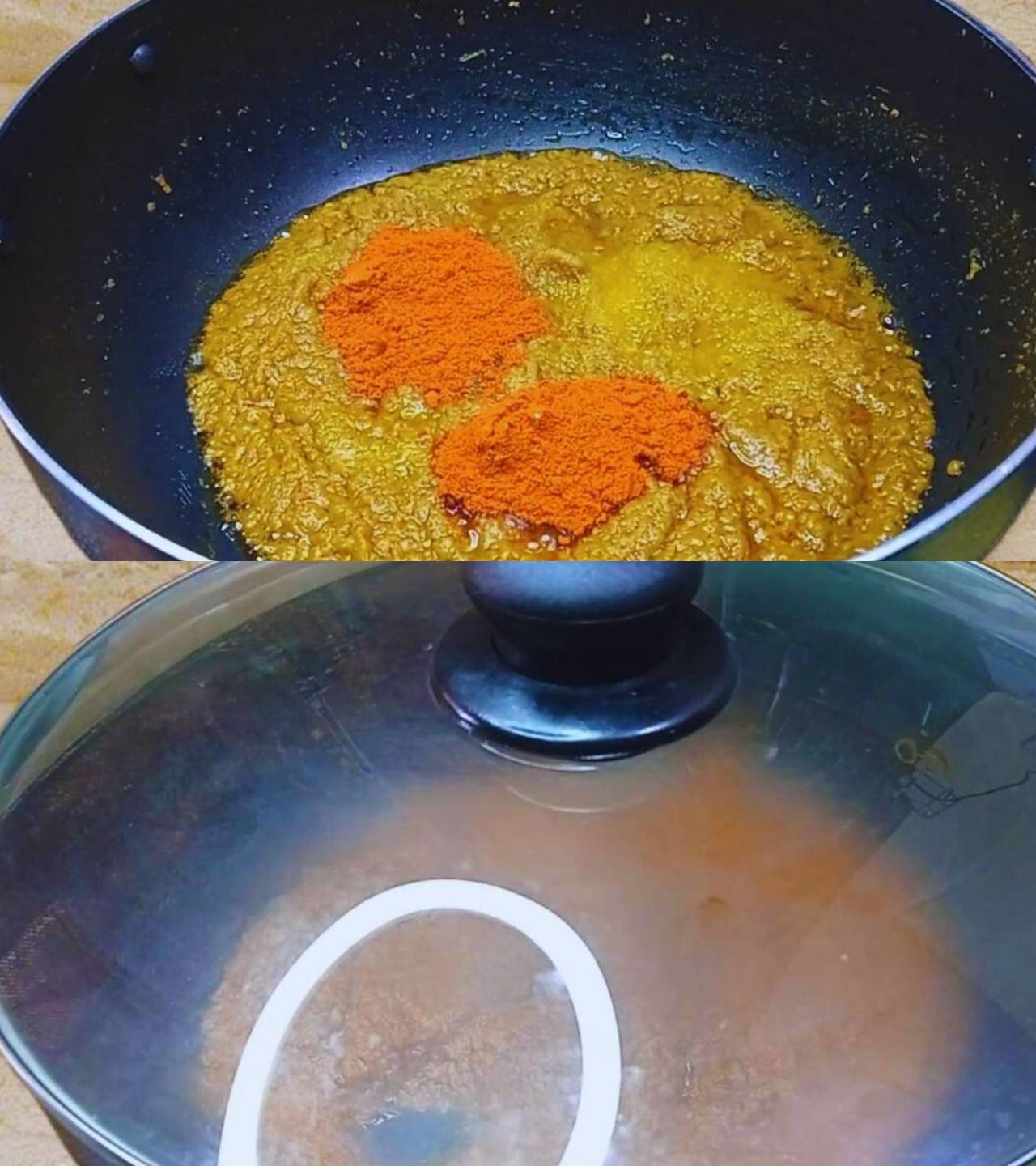 Adding red chili powder 