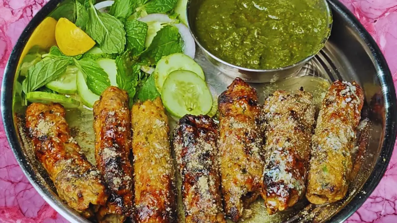 Chicken Seekh Kabab served 