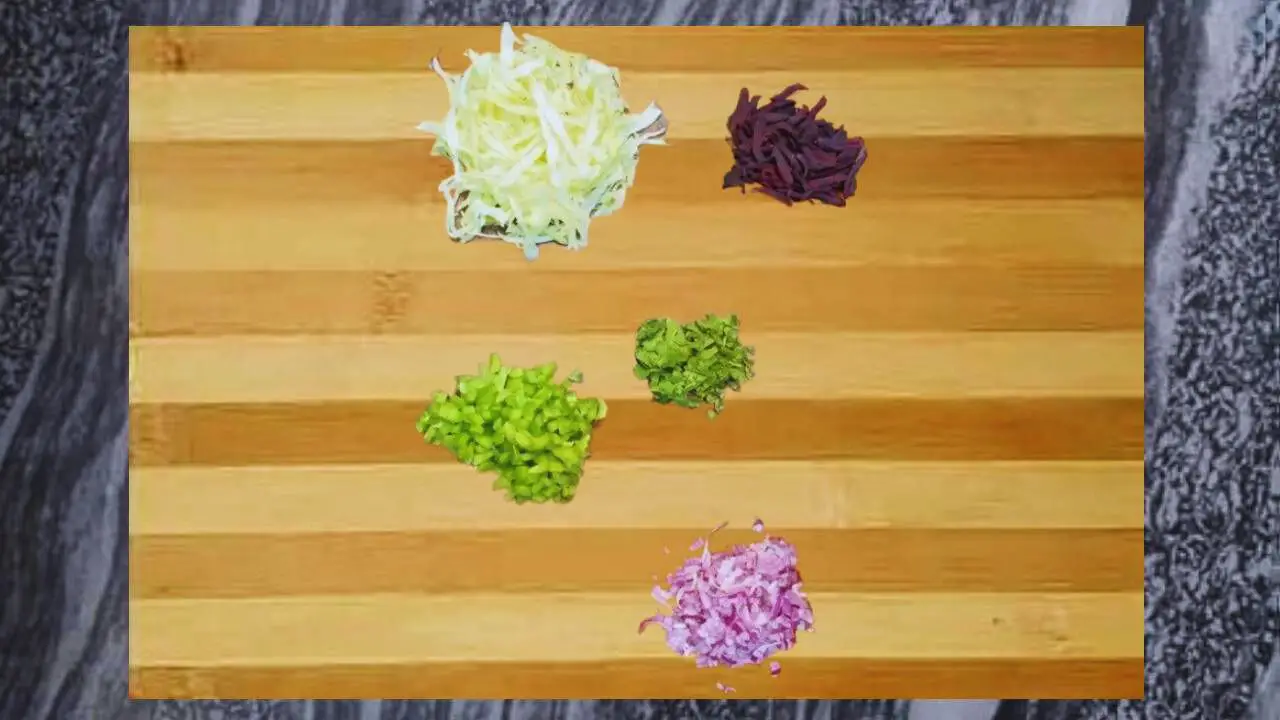 Chopped vegetables 