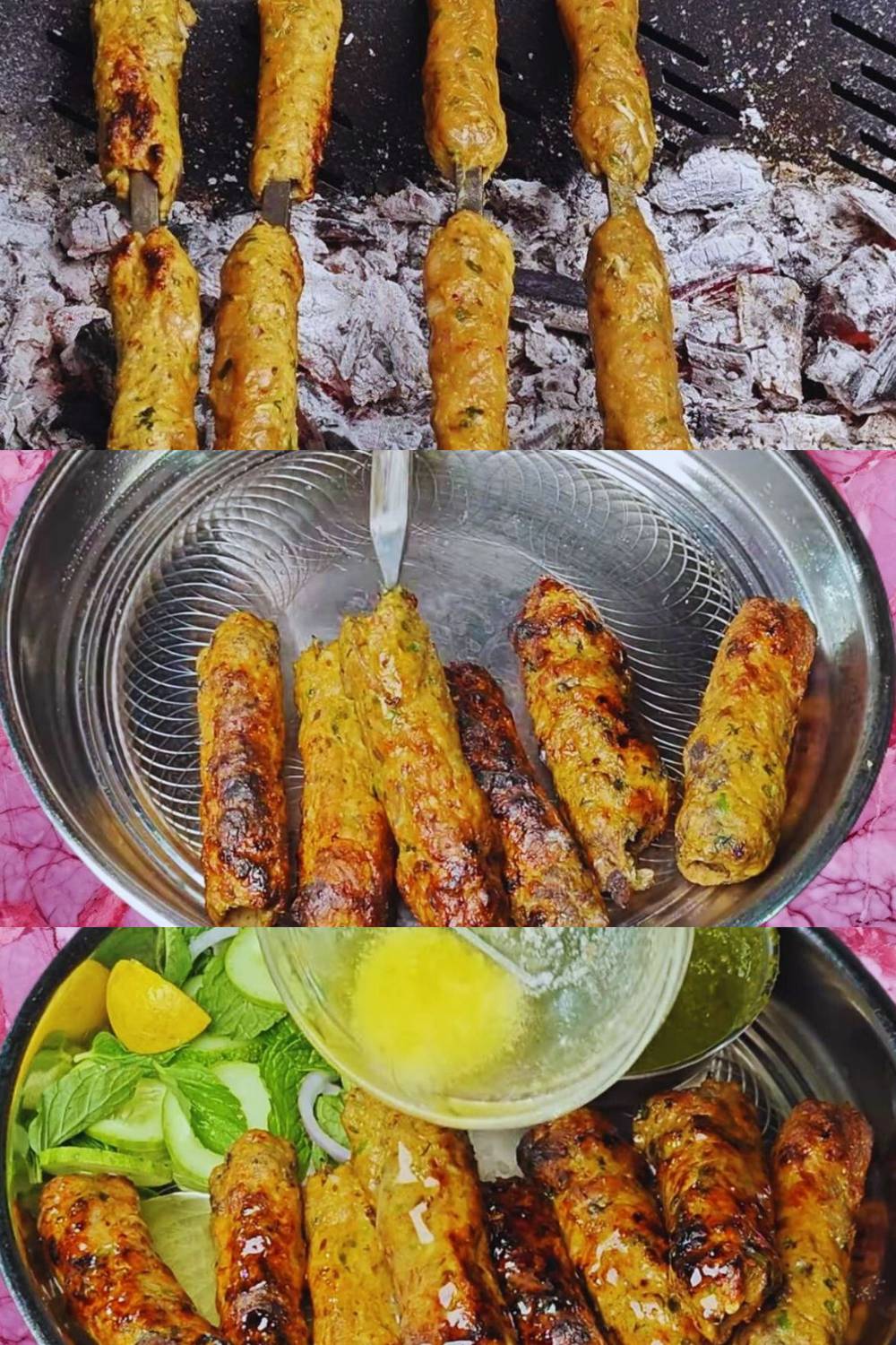 Grilling Chicken Seekh Kabab 