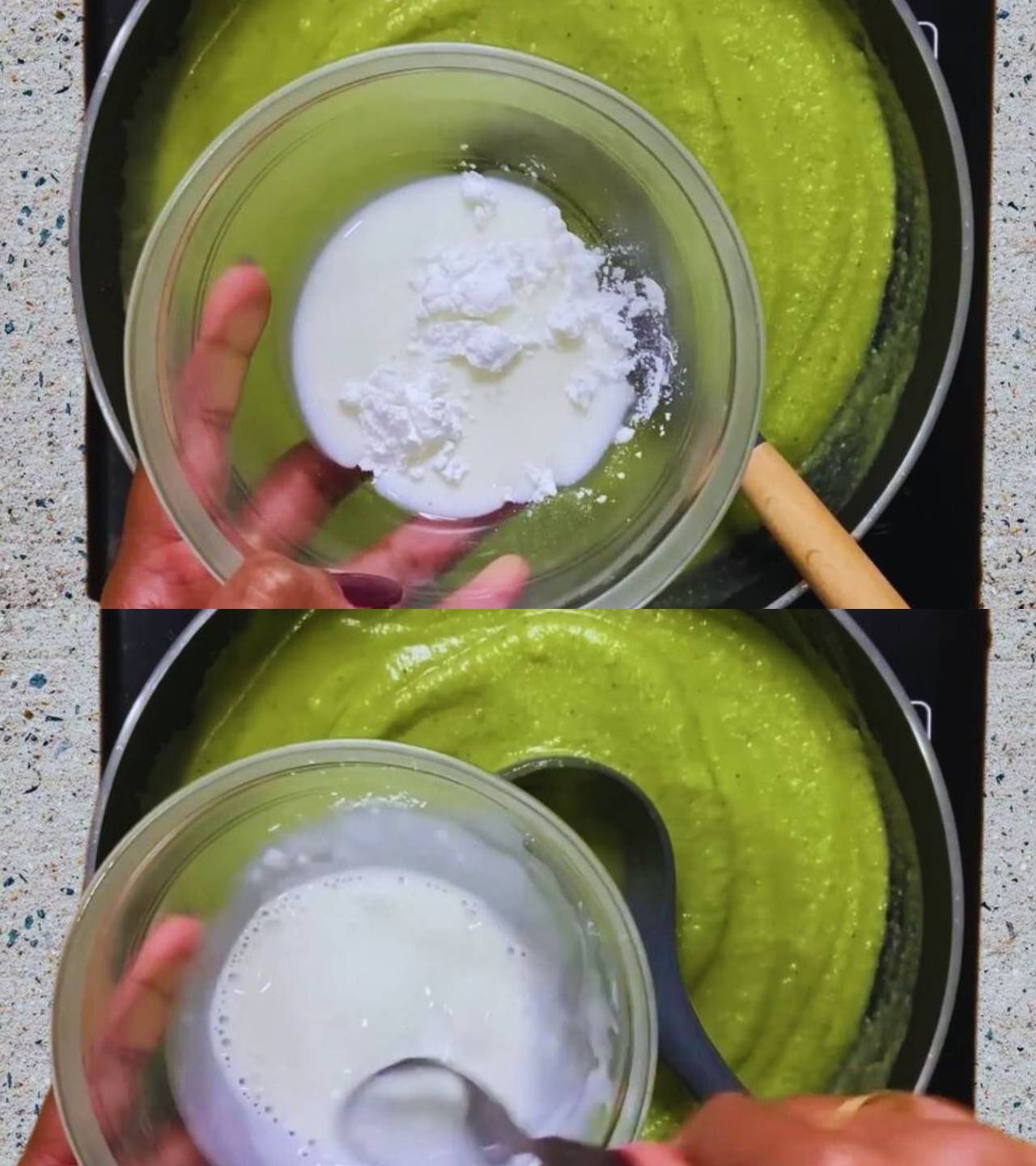 Making corn flour slurry 