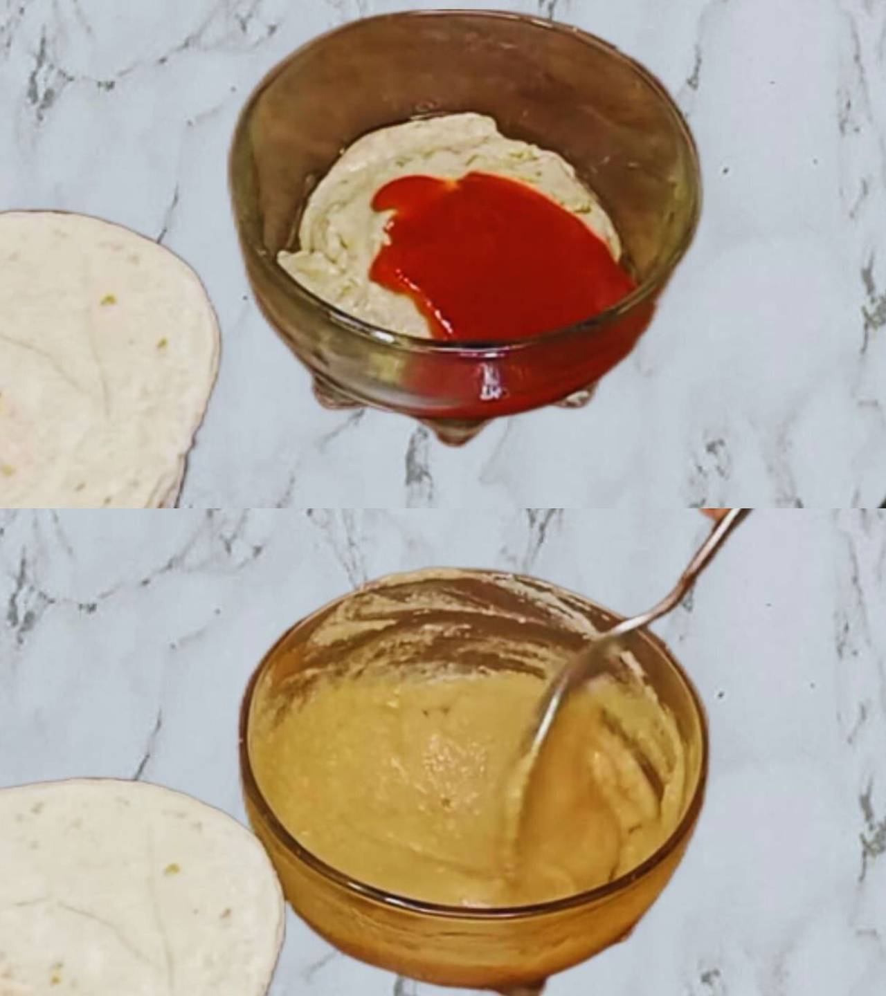 Making the hummus mixture 