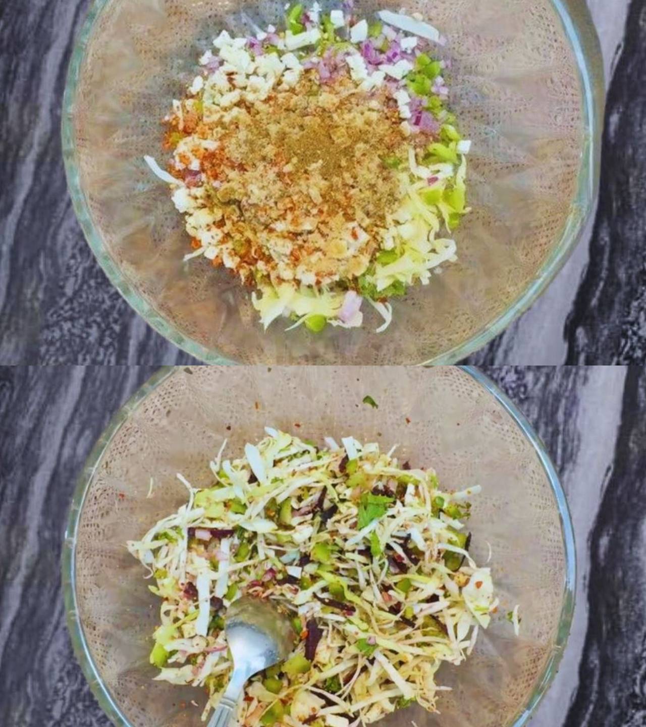 Making vegetable stuffing 