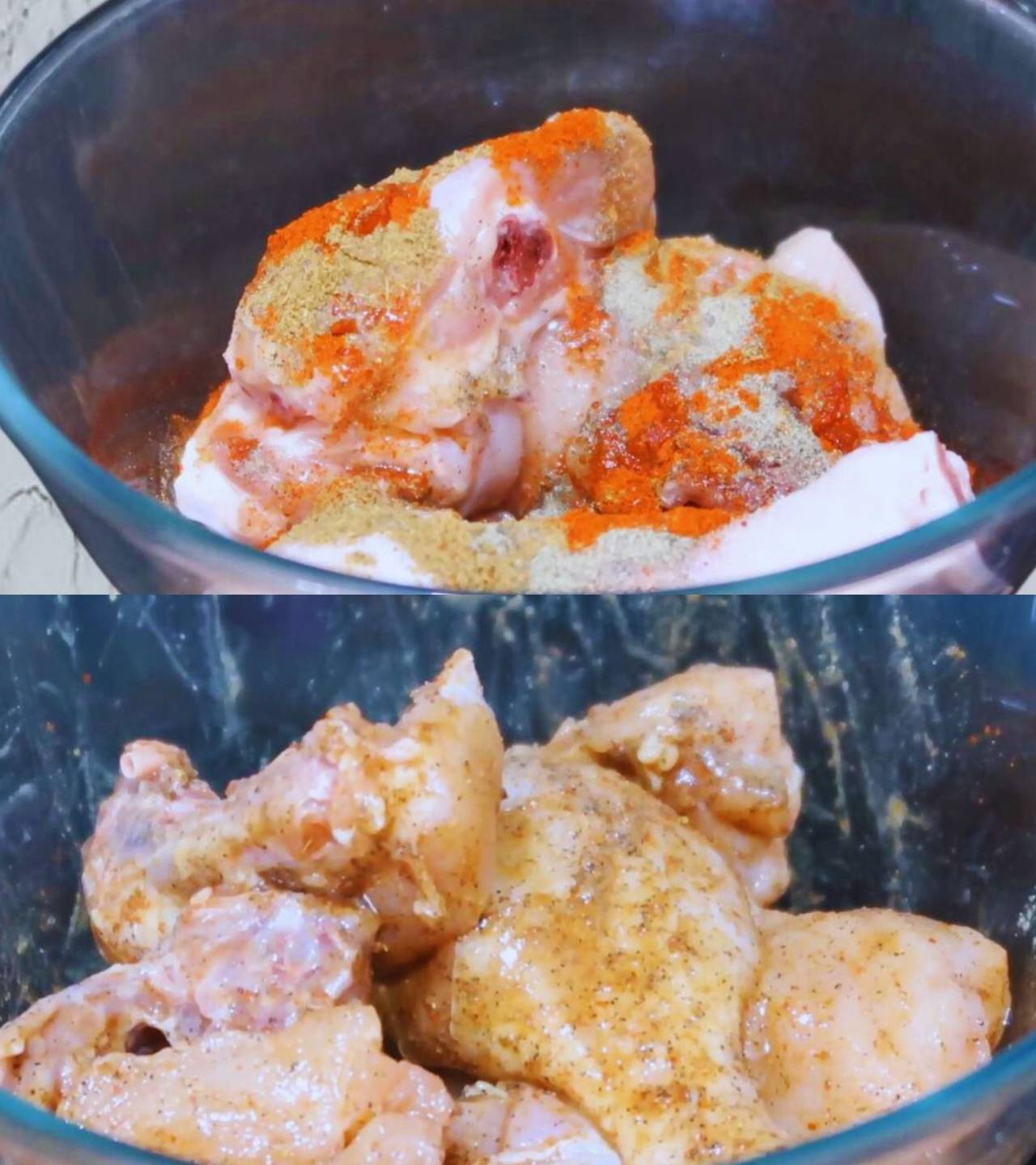 Chicken rogan josh recipe step 1 Marinating chicken