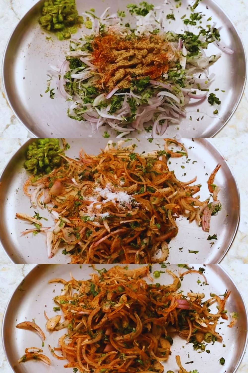 Onion paratha recipe step 4 Onion stuffing is ready