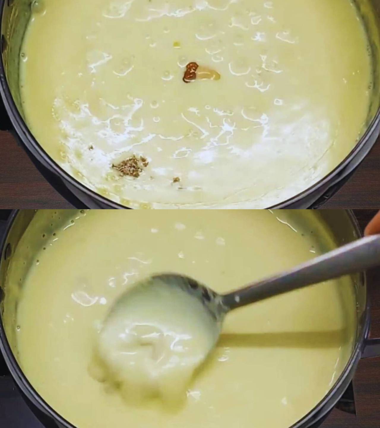 Adding cardamom and fried nuts 