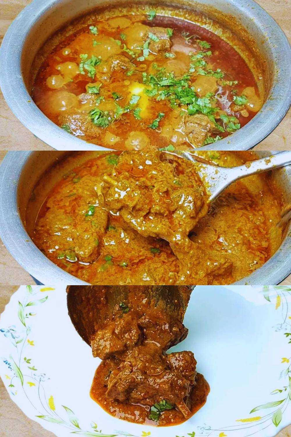 Adding coriander leaves 