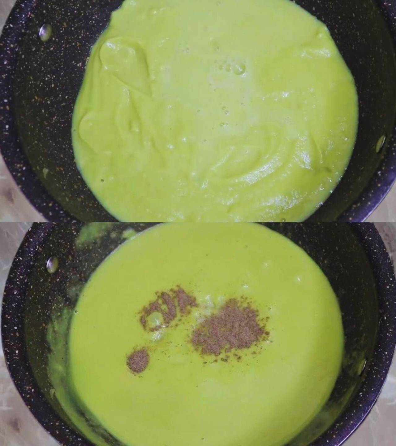 Green peas soup recipe step 7 Adding garam masala and salt