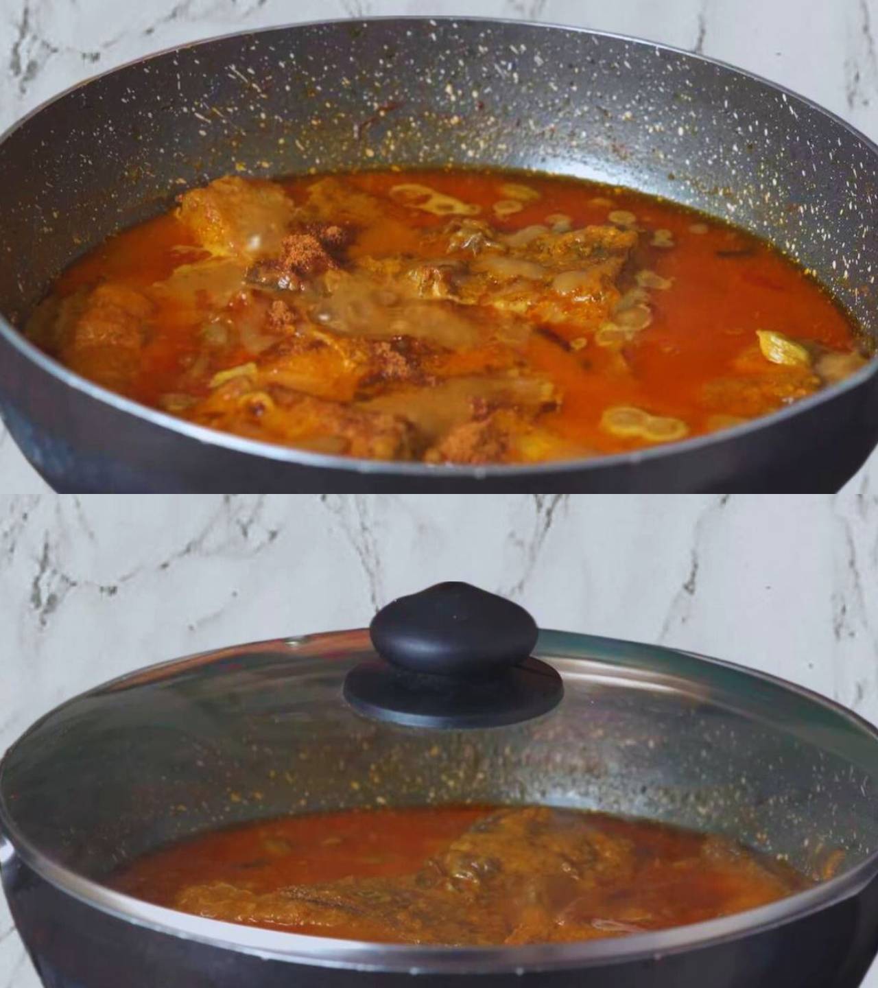 Adding ghee and garam masala 