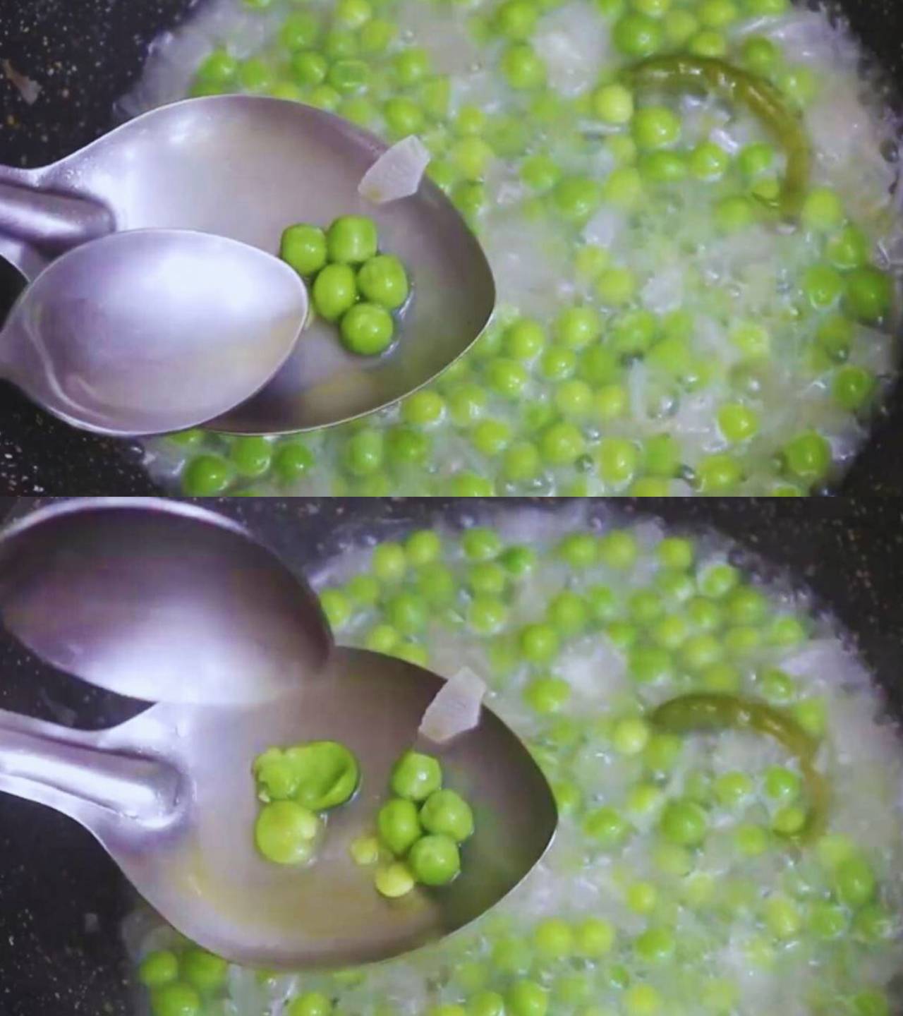 Green peas soup recipe step 4 Checking doneness