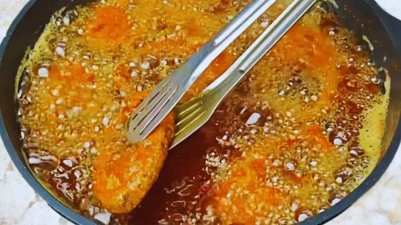 Flipping fish pieces 