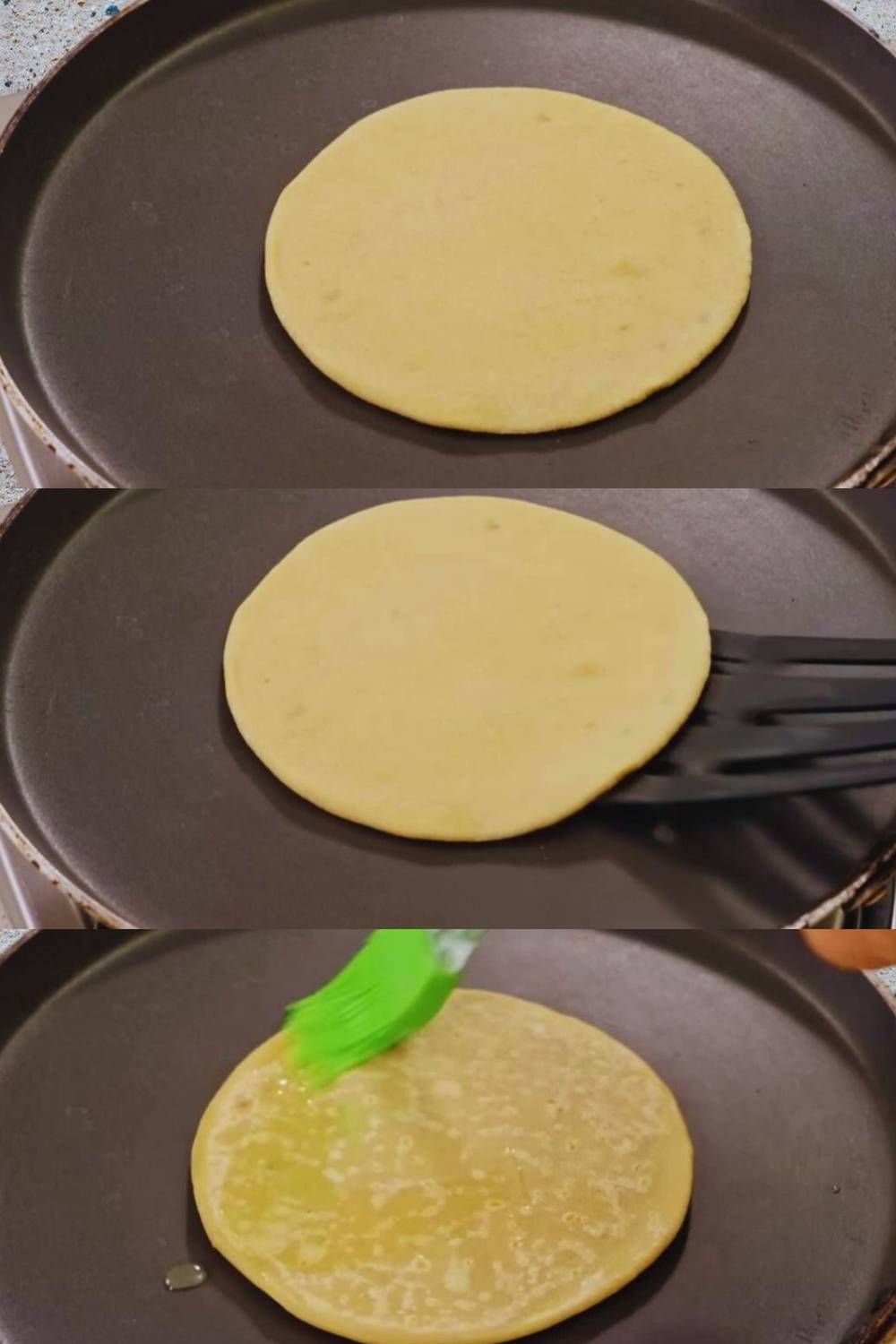 Frying Sattu Paratha 