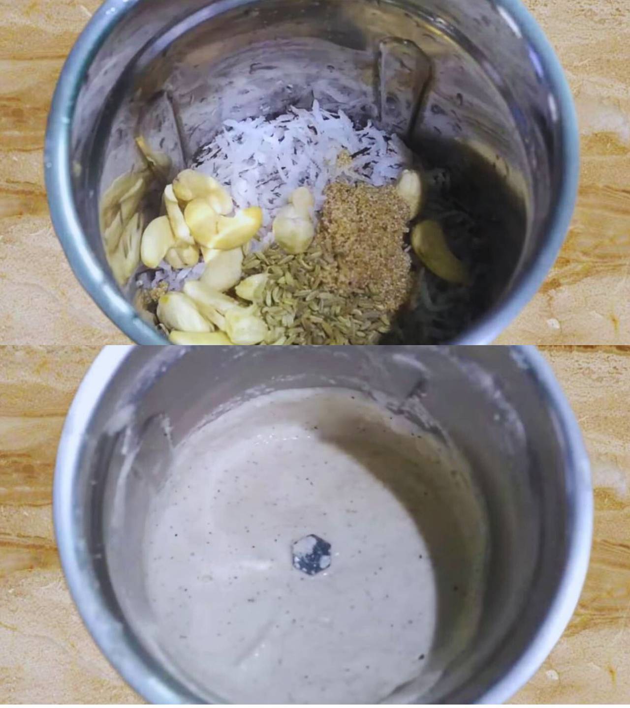 Vegetable korma recipe step 5 Making coconut and cashew paste