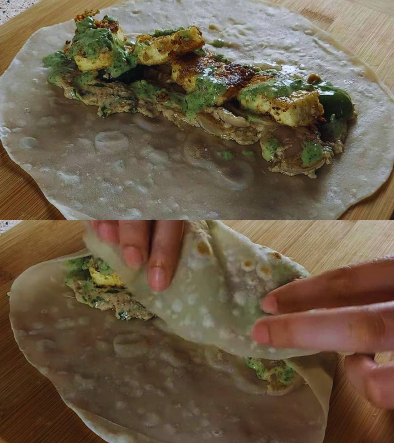 Malai paneer roll recipe step 9 Making Malai Paneer Roll