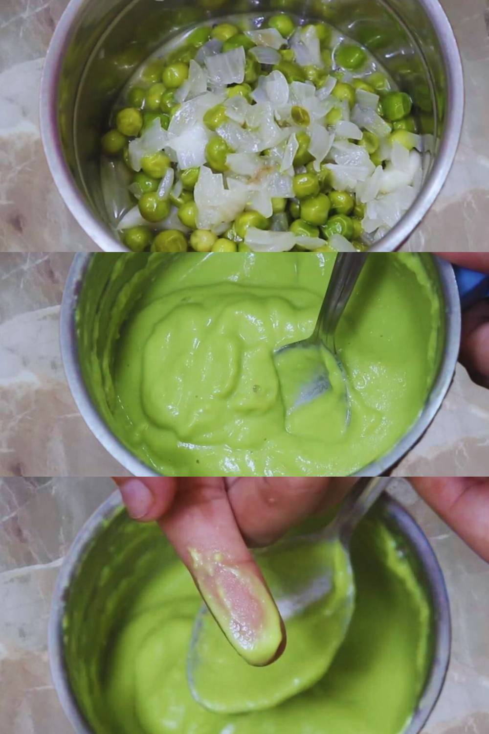 Green peas soup recipe step 6 Making peas paste
