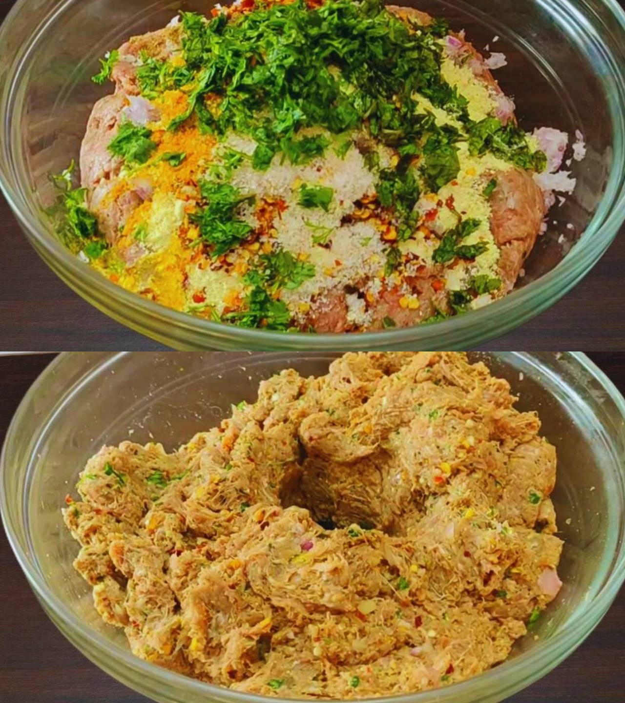 Mutton seekh kebab recipe step 6 Making the kebab mixture