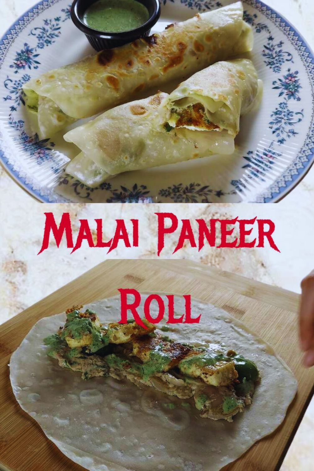 Malai Paneer Roll Malai Paneer Roll