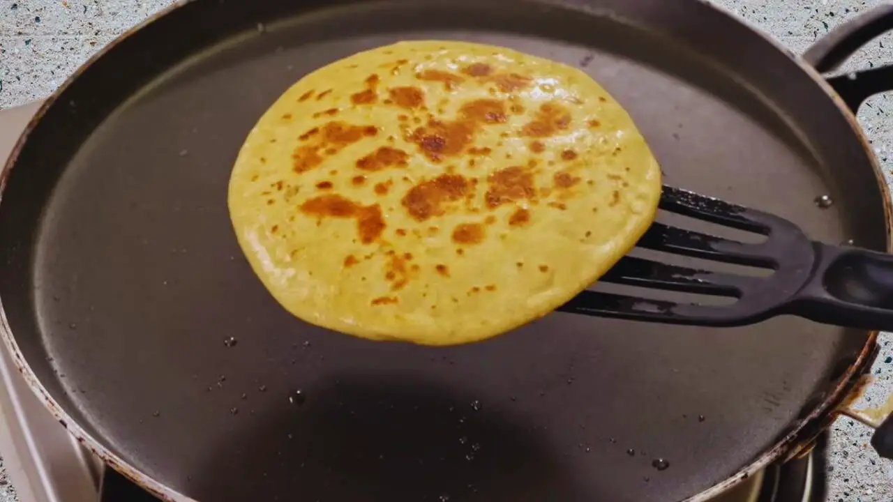 Sattu paratha recipe step 7 Removing Sattu Paratha