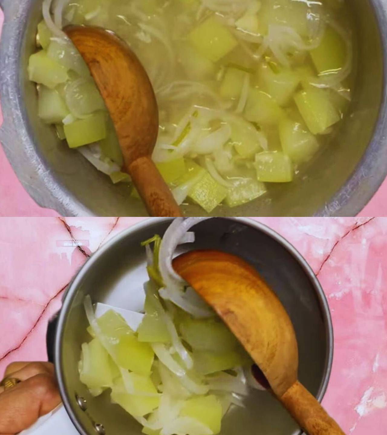 Transferring boiled ingredients for blending 