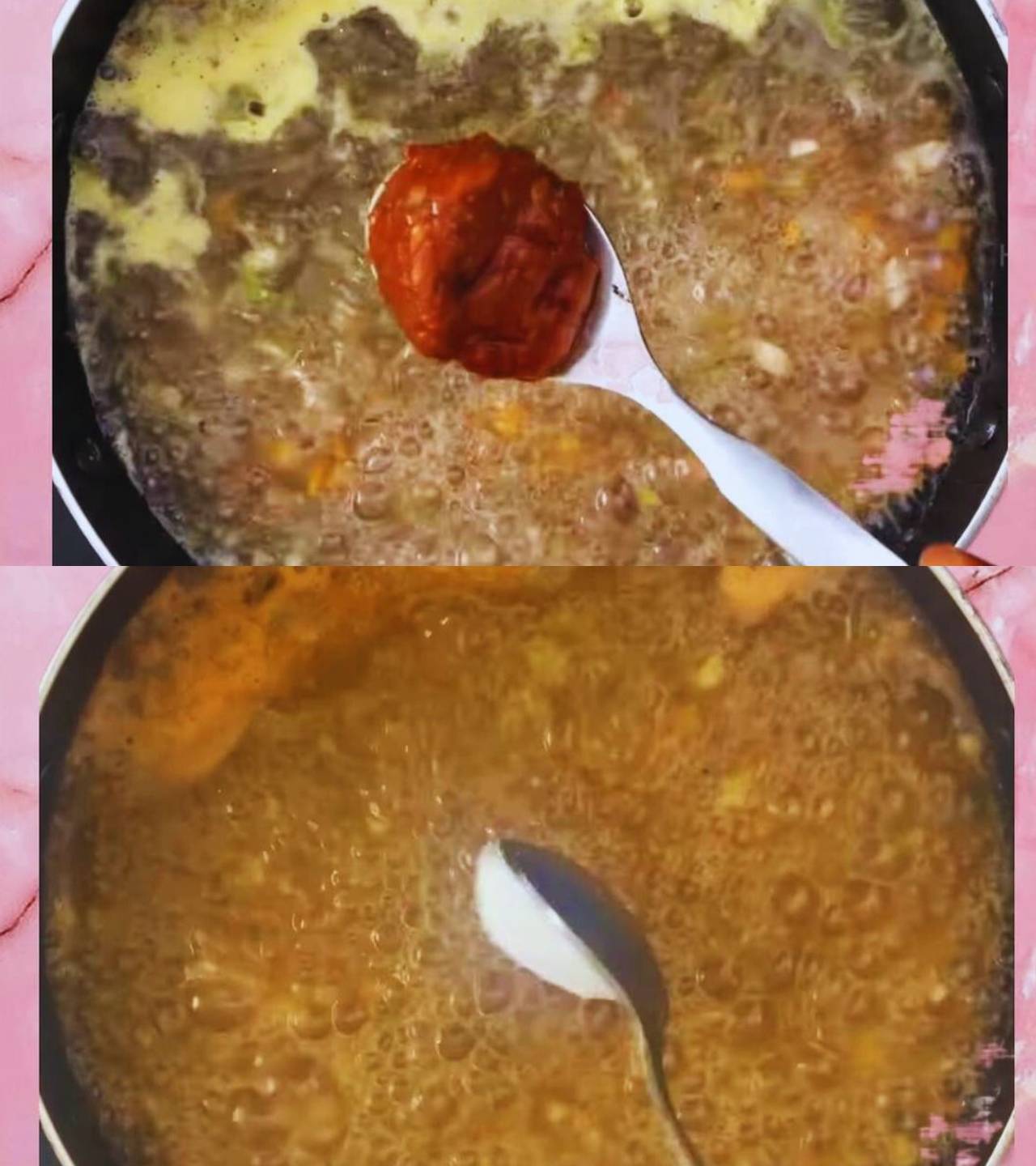 Adding sauce and salt 