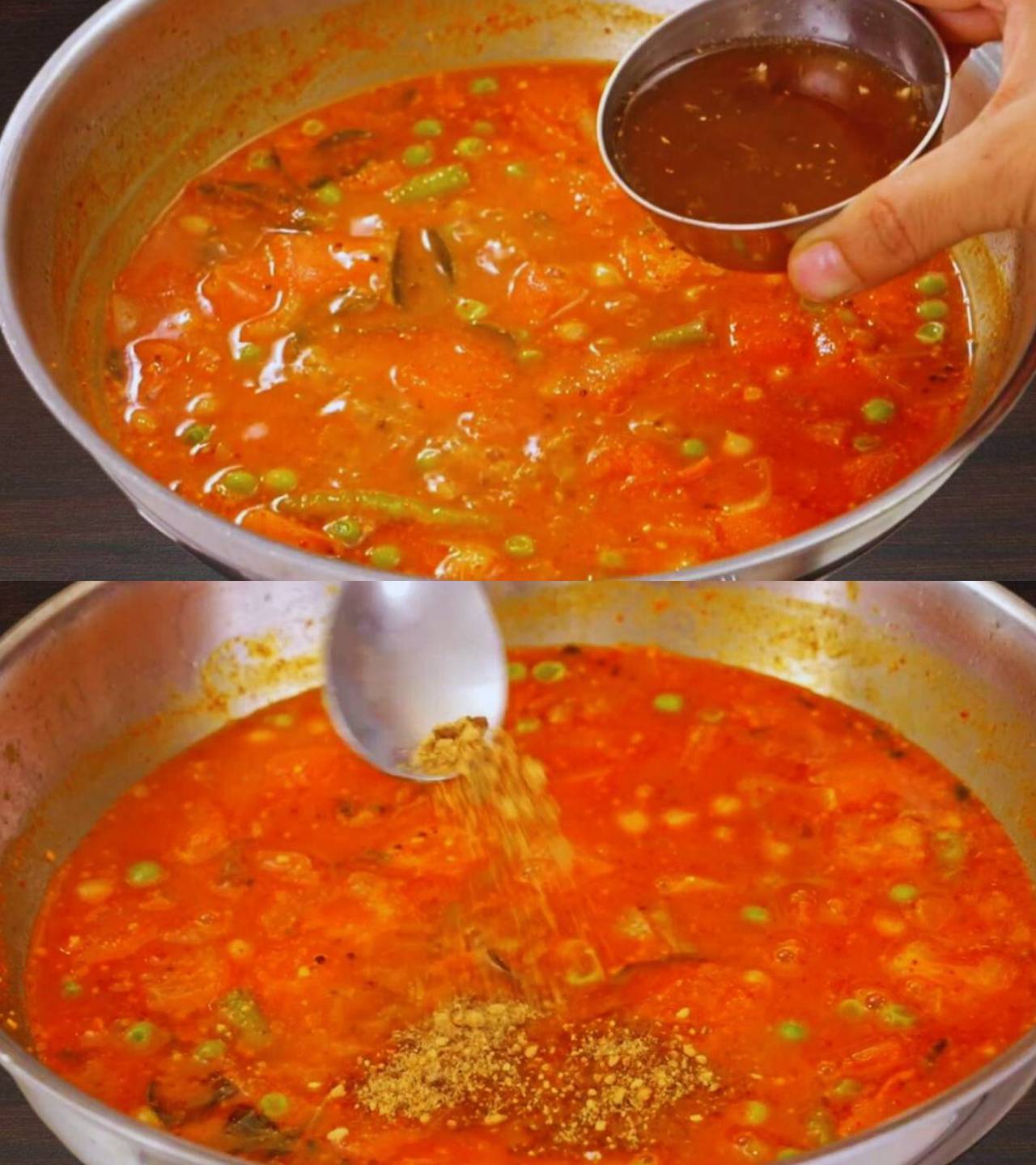 Adding tamarind and jaggery 