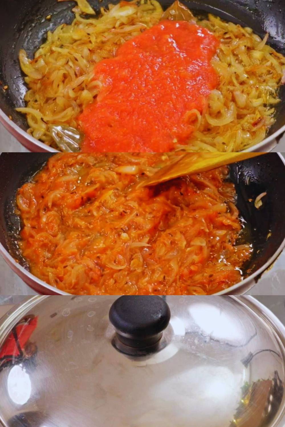 Adding tomato paste 
