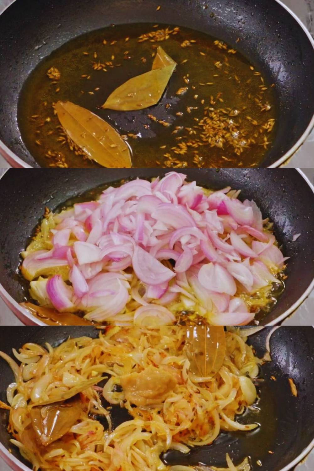 Frying onions 
