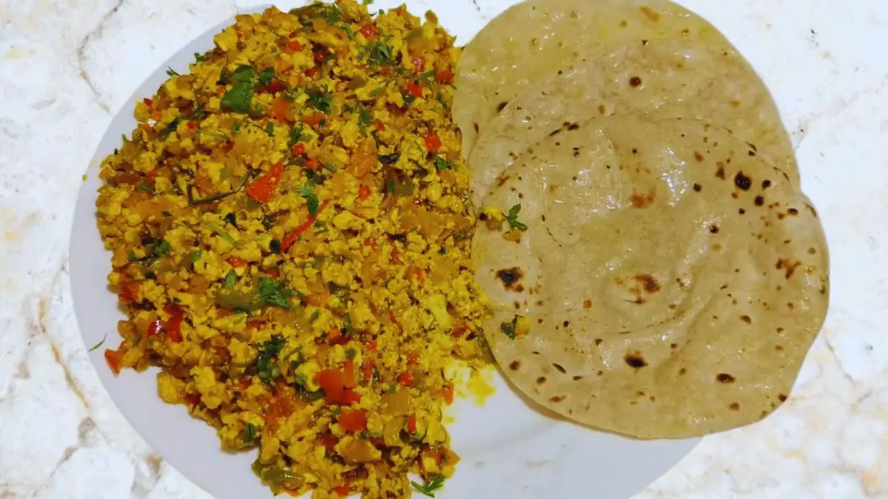Paneer Bhurji served 