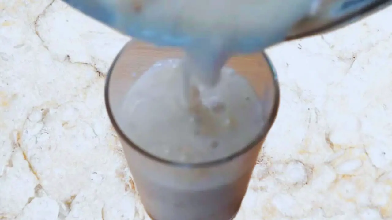 pouring Banana Milkshake 