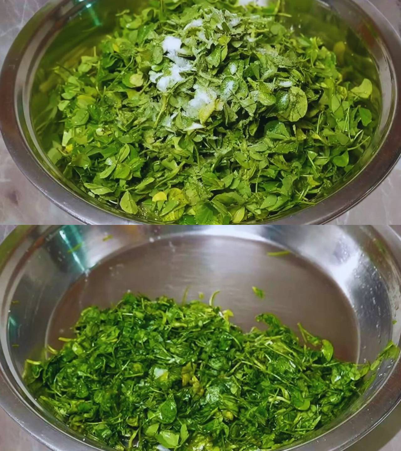 Preparing methi 