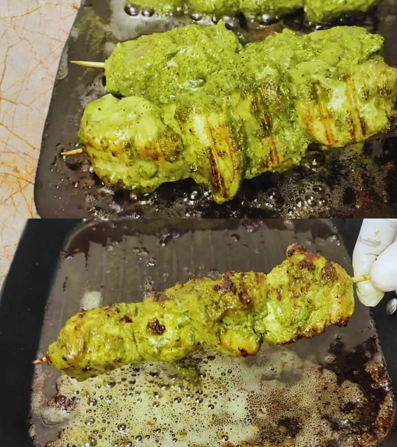 Removing Hariyali Chicken Tikka 