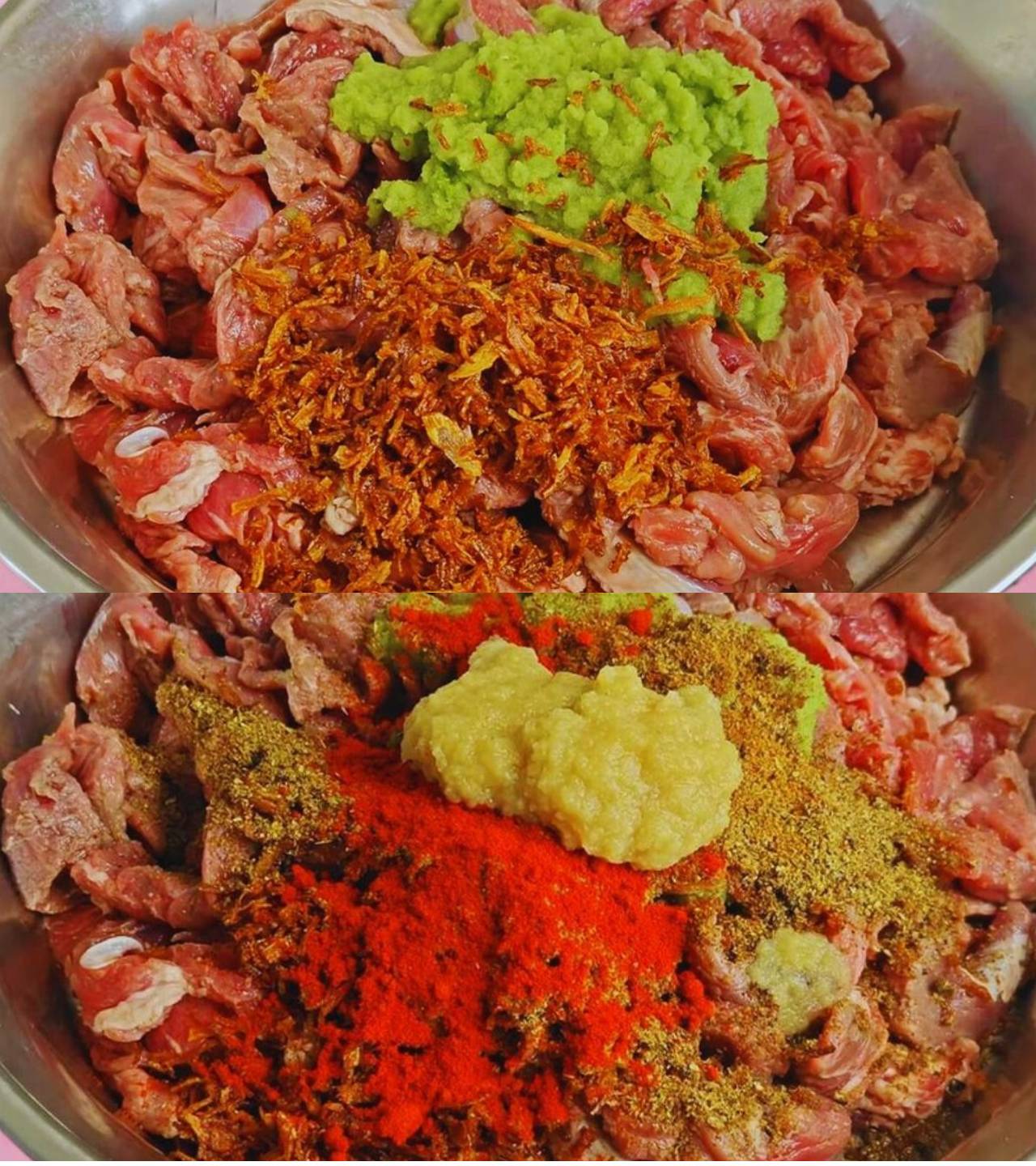 Mutton boti kabab recipe step 4 Second marination of mutton