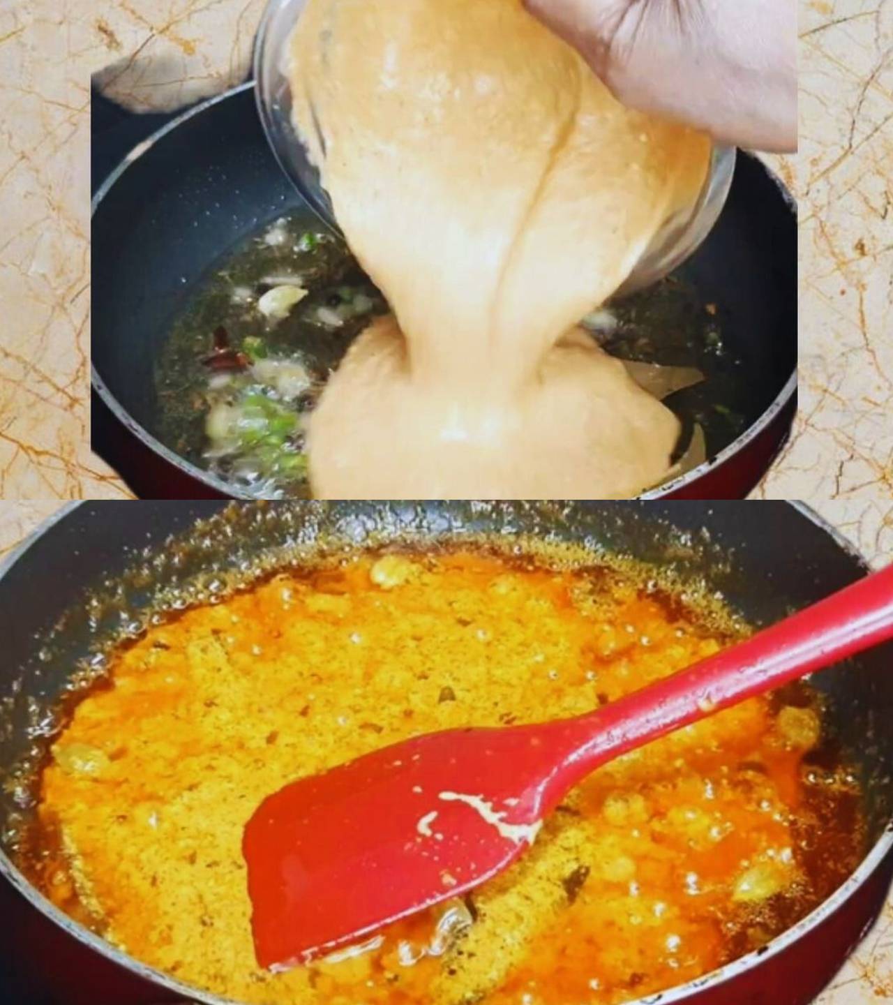 Adding Dahi masala paste 