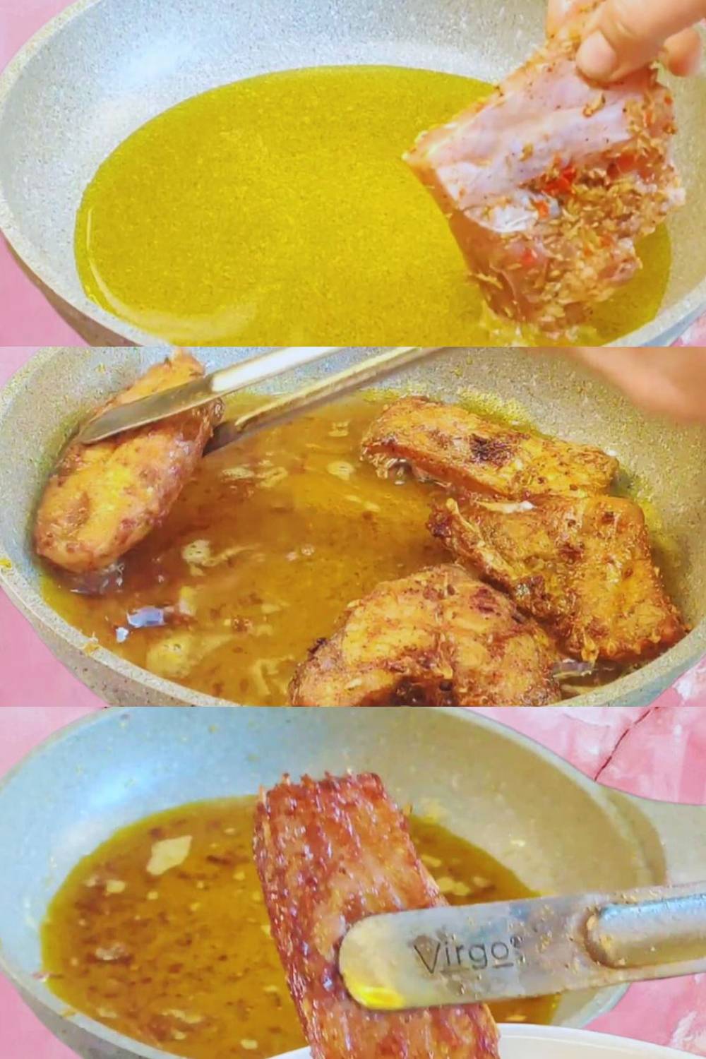 Black pepper fish fry recipe step 4 Frying fish