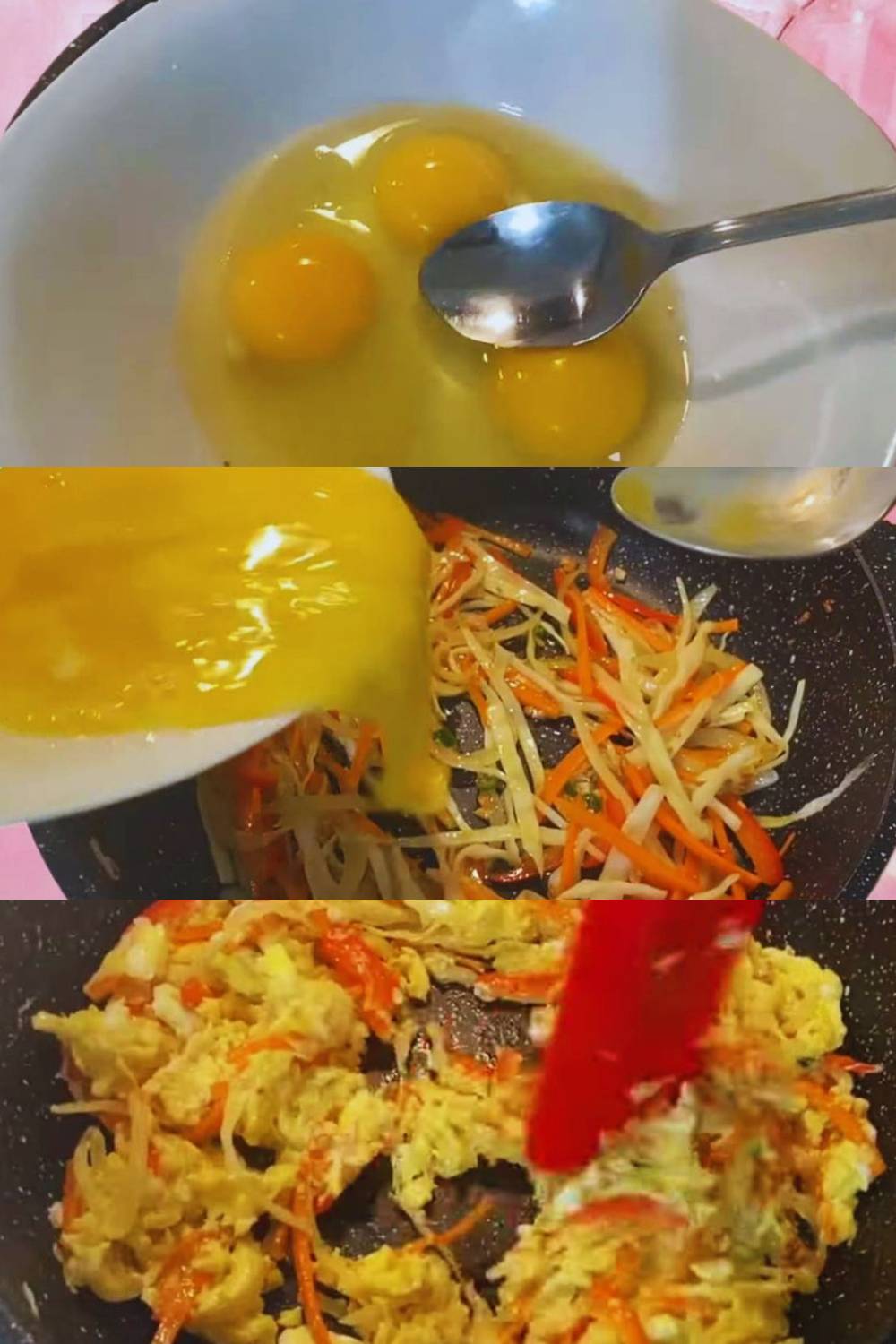 Adding egg