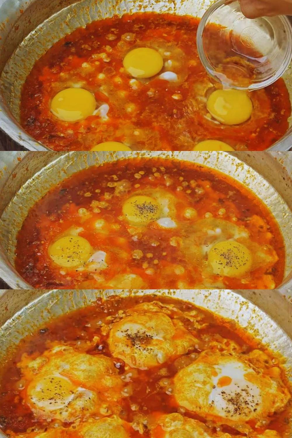 Adding eggs 