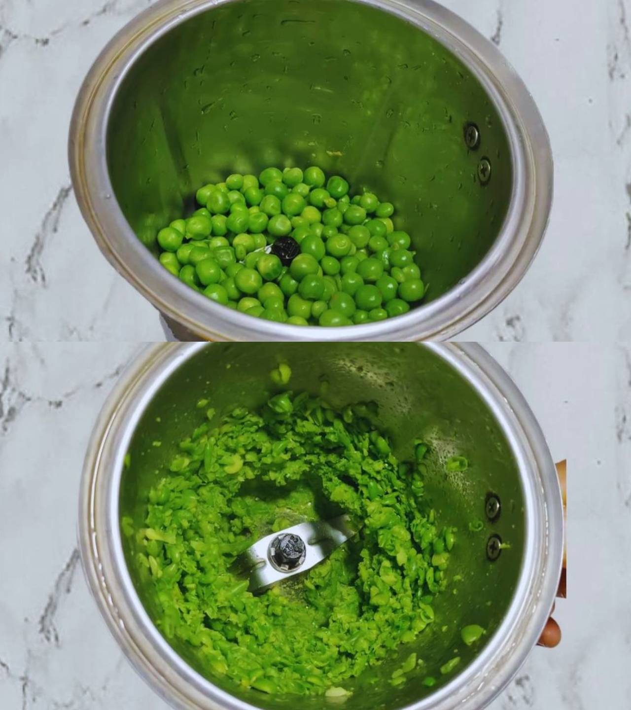 Matar paratha recipe step 3 Blending green peas