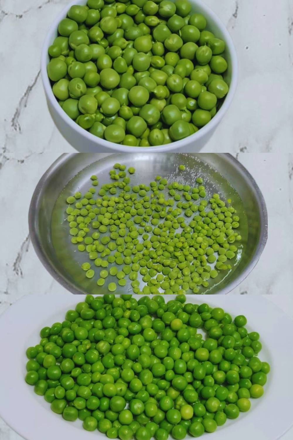 Matar paratha recipe step 2 Boiling green peas